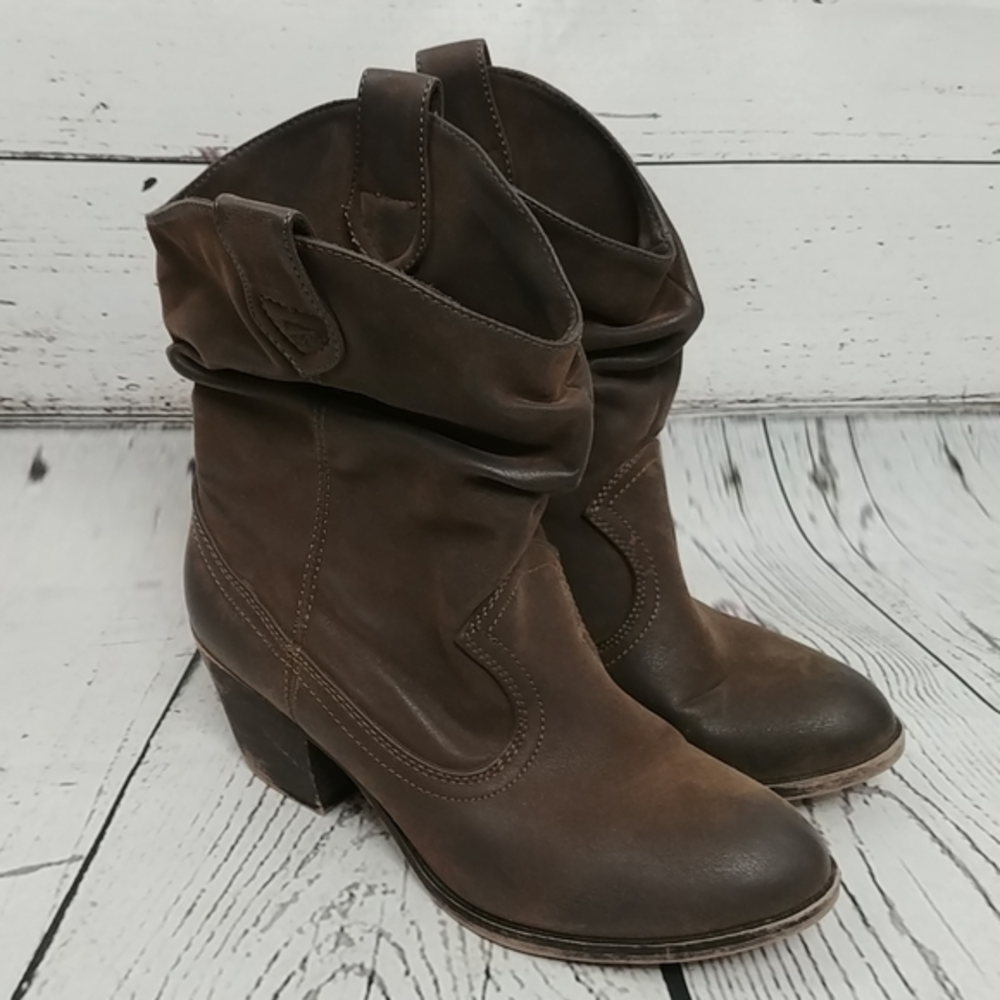 Rocket Dog Sheriff Saloon Leather Slouch Western‎ Boots